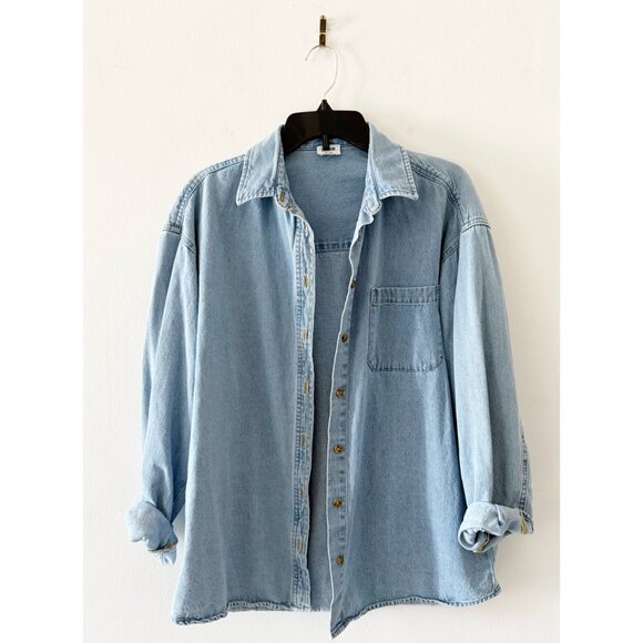 Cotton On Tops - Cotton On Denim Oversized Shirt Size XS